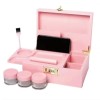 Pink Tobacco Stash Box for Girly Gift Multifunctional Smoking Accessories Set with Lock Bamboo Kit