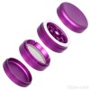Wholesale Custom Logo Aluminum Alloy Metal Green Black Purple Gold Color 63MM 4 Parts Layers Herb Grinder