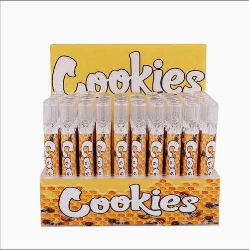New Small Pipe Creative Cartoon Color-Print Glass Cigarette Holder Og Pipe with Display Box