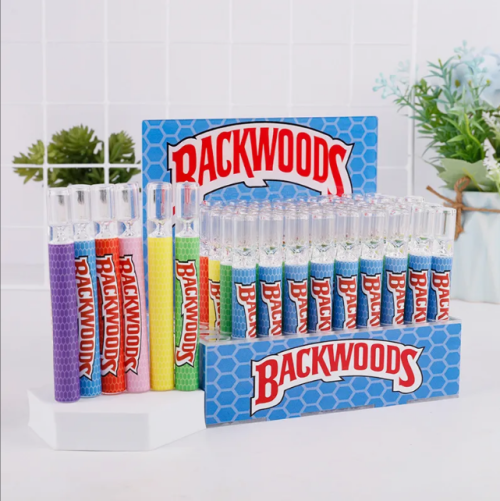 New Small Pipe Creative Cartoon Color-Print Glass Cigarette Holder Og Pipe with Display Box