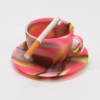 Custom logo Printing Luminous Camouflage Color Cup Shape Silicon Ashtrays Glow in the Dark Silicone Table Ashtray
