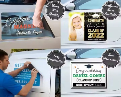 Custom Car Magnet Sign Personalized Logo for Your Car Van Truck Advertise Your Business Vehicle Magnetic