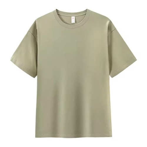 Customize Your Brand LOGO Screen Printed Blank Men's Luxury T-shirt Crew-neck Men's T-shirt