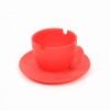 Custom logo Printing Luminous Camouflage Color Cup Shape Silicon Ashtrays Glow in the Dark Silicone Table Ashtray