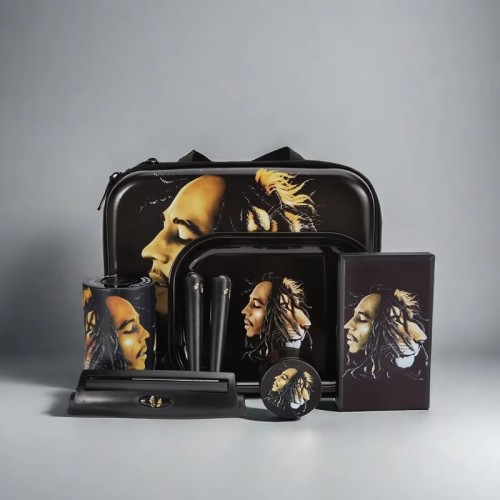 WAWA Wholesale 6 PCS Tobacco Smoking Set With Stash Jar and Plastic Ashtrays Rolling Tray Smoking Accessories Kit