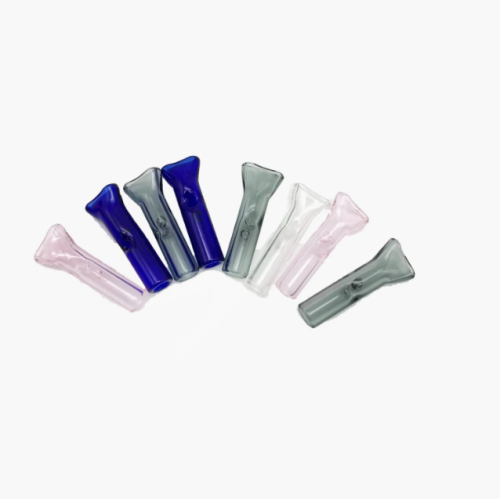 Flat Mouth Glass Smoking Filter Tips Hookah Paper Smoking Blunt Borosilicate Glass Joint Tip