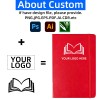 Custom Hardcover Notebook A5 Pu Leather Journal Diary Printed Brand Logo Planner Note Book A6 B5 Notebook