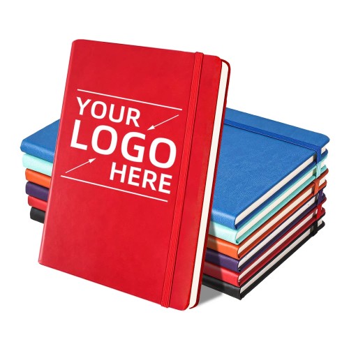 Custom Hardcover Notebook A5 Pu Leather Journal Diary Printed Brand Logo Planner Note Book A6 B5 Notebook