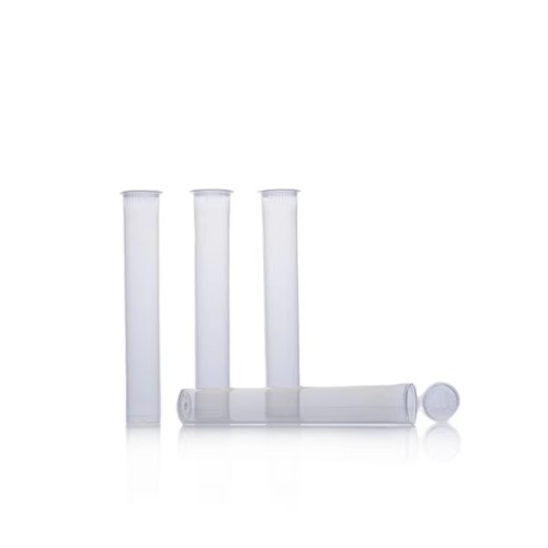 Wholesale PP Plastic Tube Container Jars With Child Resistant Squeeze Pop up Lid 120mm 116mm Wide Mouth Pre-roll Tube