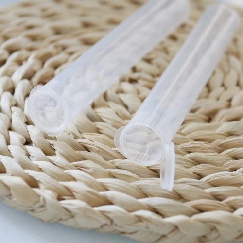 Wholesale PP Plastic Tube Container Jars With Child Resistant Squeeze Pop up Lid 120mm 116mm Wide Mouth Pre-roll Tube