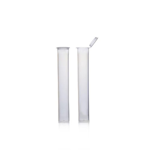 Wholesale PP Plastic Tube Container Jars With Child Resistant Squeeze Pop up Lid 120mm 116mm Wide Mouth Pre-roll Tube