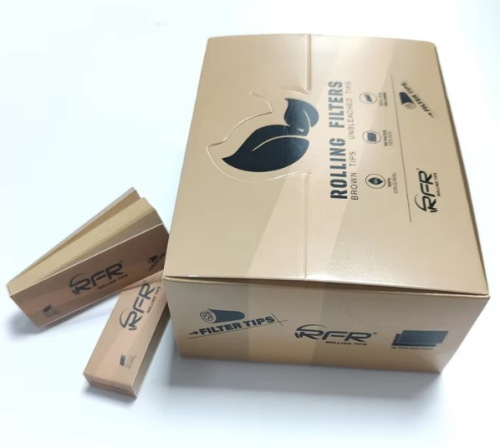 Custom Logo Perforated Filter Tips for Smoking Rolling Paper Brown Paper Smoking Paper Roll