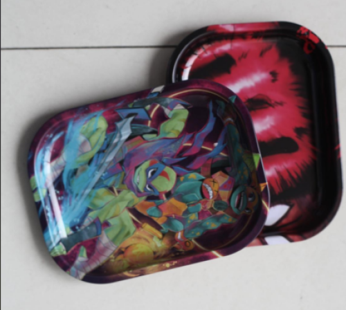 Works Effective Metal Material Metal Tin Tray Magnetic Cover Rolling Tray
