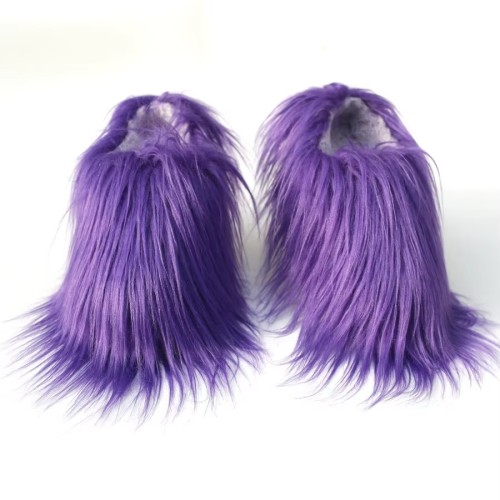 Wholesale women's Custimizable Fur Linned slippers Fashion Fur slippers
