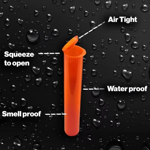 Custom Pre Pop Top Tube Container Child Resistant 116mm 120mm Clear Plastic Roll Tubes Packaging