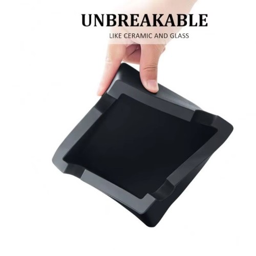 Travel Unbreakable Waterproof Square Silicone Cigar Ashtray for Patio Outdoor or Home Decor