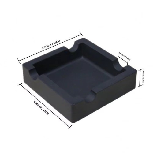 Travel Unbreakable Waterproof Square Silicone Cigar Ashtray for Patio Outdoor or Home Decor