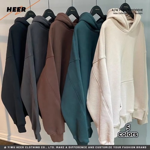 Manufacturer High Quality Clothing Custom Brand Printing Fleece Without String Hoodie