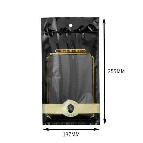 Private Custom Portable Cigar Bags with Humidified Sponge Tobacco Clear Pack 5 Travel Cigar Hydration Bag