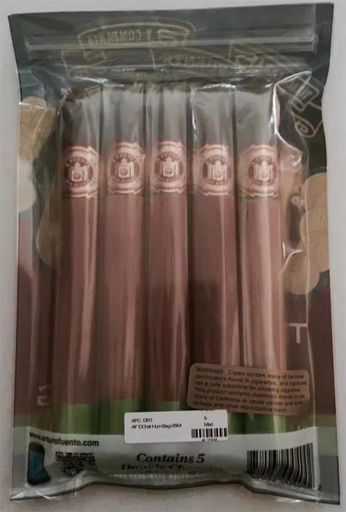 Private Custom Portable Cigar Bags with Humidified Sponge Tobacco Clear Pack 5 Travel Cigar Hydration Bag