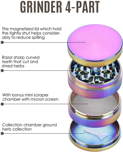 Metal Herbal Smoking 4 Layers Tobacco Herb Grinder