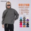 Heavy Polyester Cotton Thick Heavyweight Puff Print Hoodie Blank High Quality Hoodies