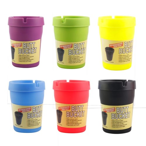 Cheap Plastic Silicone Ashtray Luminous Cigarette Ash Tray Smoking Tobacco Glow