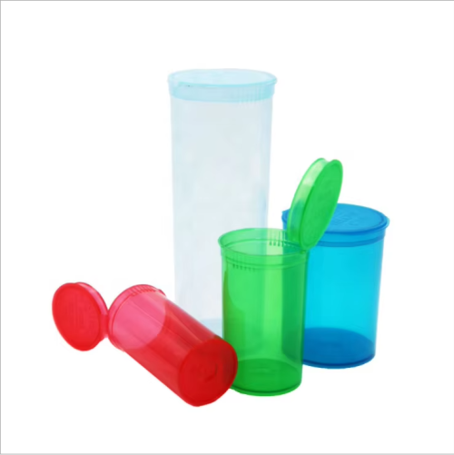 19DR Pop Top Tubes Bottle Vial Container Seal Lids Low MOQ 50g Capacity PP Material for Pill Use