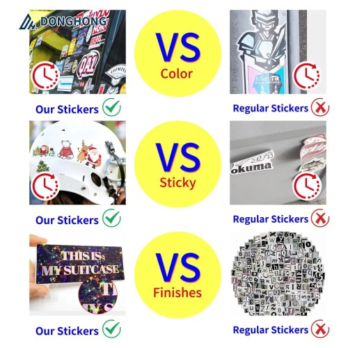 UV Printing Custom Luxury Waterproof Vinyl Logo Stickers with Clear Aesthetic Die Cut Label Sticker for Business