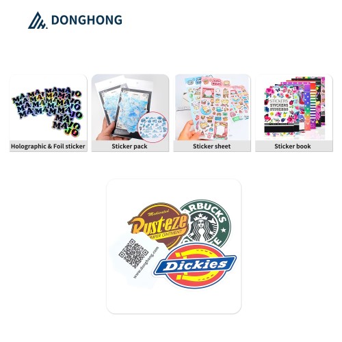UV Printing Custom Luxury Waterproof Vinyl Logo Stickers with Clear Aesthetic Die Cut Label Sticker for Business