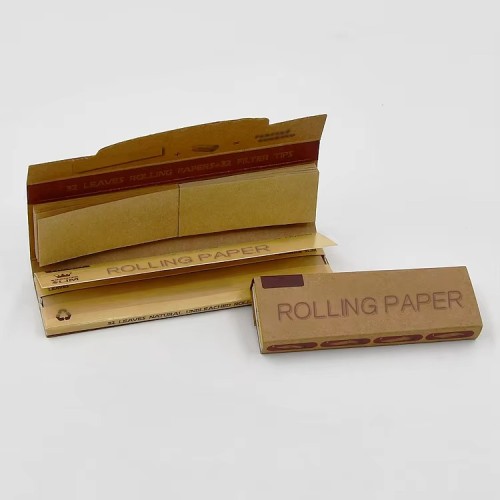 Custom Printed Rolling Paper Filter Tips Natural Paper Booklets