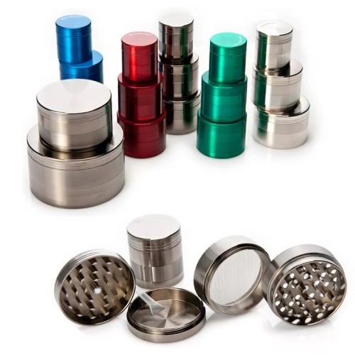 Wholesale 50mm Zinc Metal Manual Herb Grinder Custom Logo Dry Spice Grinder Smoking Accessories