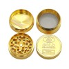 Custom Logo Metal Smoke 4 Layers Herb Grinder Wholesale Smoking Accessories Gold Tobacco Grinder