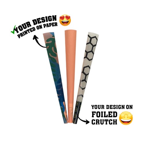 Custom Pre Rolled Cones Printing on 26MM Tips in Tower Box Packaging (1000CT)