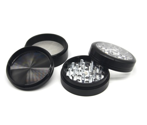 4 Layers Customized Logo Aluminium Alloy Herb Grinder Broyeur D'herbes Crusher Smoking Metal Grinders
