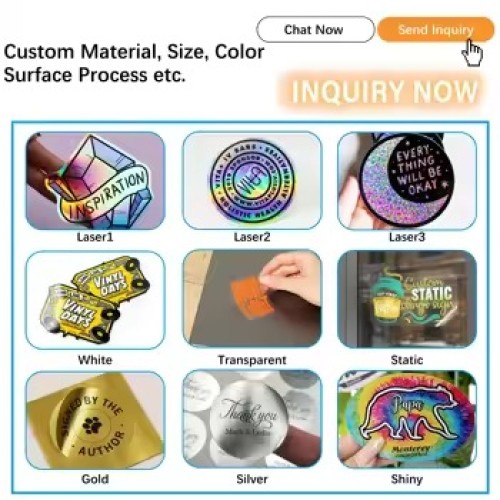 Stickers Logo Custom Hologram Sticker Label Brand Logo Die Cut Vinyl Stickers