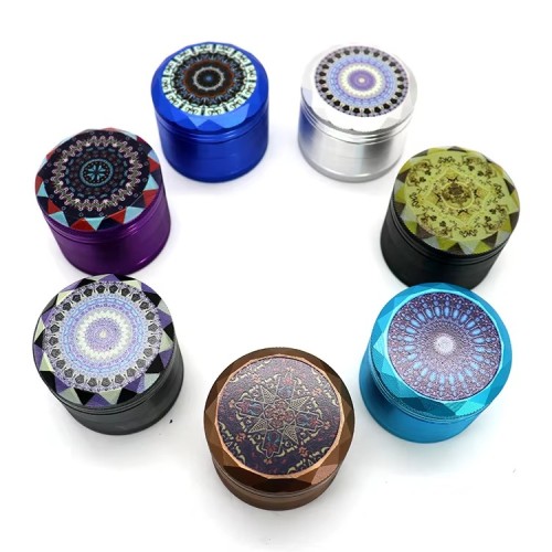 50mm Aluminum Tobacco 4 Parts Grinder Custom logo Low MOQ Grinder Herb