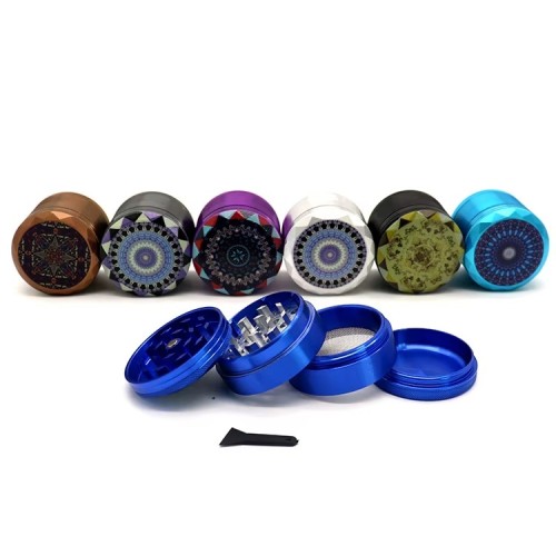 50mm Aluminum Tobacco 4 Parts Grinder Custom logo Low MOQ Grinder Herb