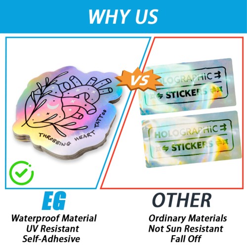 Stickers Logo Custom Hologram Sticker Label Brand Logo Die Cut Vinyl Stickers