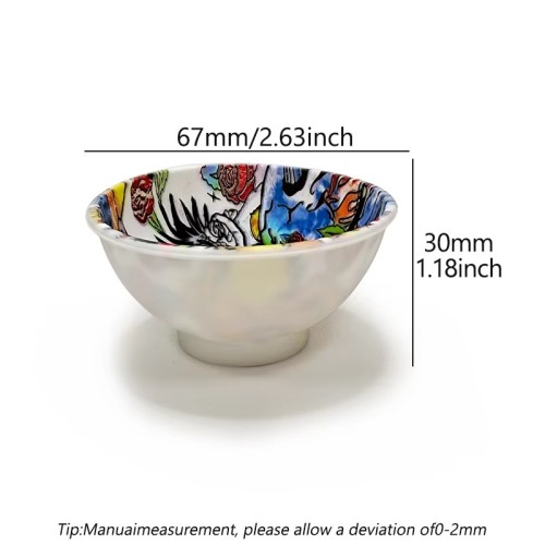 67mm Lightweight Water Transfer Printing Silicone Storage Bowl 15g"