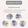 Custom Logo Label Holographic Sticker 2.5cm Small Business Vinyl Die Cut Packaging Labels with Custom Printing