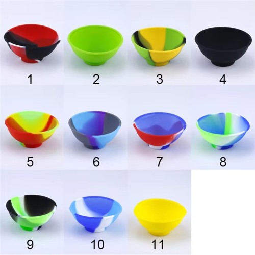 Hot Sale Custom Mini Silicone Bowl 50MM 67MM Dry Herb Tobacco Spice Storage Tank Container Cigarette Ashtray