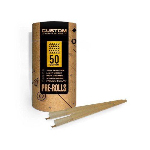 Custom Pre Rolled Cones in PET BOTTLE Packaging (50/100CT)