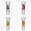 Glass Mouth Filter Tips with Diamond Tobacco Smoking Dry Herb Holder Thick Pyrex Glass Flat Mouth Filter Tips 8mm