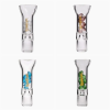 Glass Mouth Filter Tips with Diamond Tobacco Smoking Dry Herb Holder Thick Pyrex Glass Flat Mouth Filter Tips 8mm