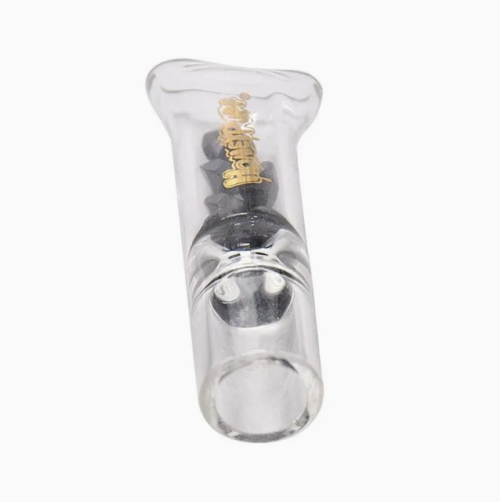 Glass Mouth Filter Tips with Diamond Tobacco Smoking Dry Herb Holder Thick Pyrex Glass Flat Mouth Filter Tips 8mm