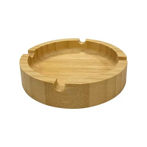 Circular Wooden Ashtrays with Silicone Spots for Tobacco Shops