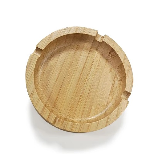 Circular Wooden Ashtrays with Silicone Spots for Tobacco Shops
