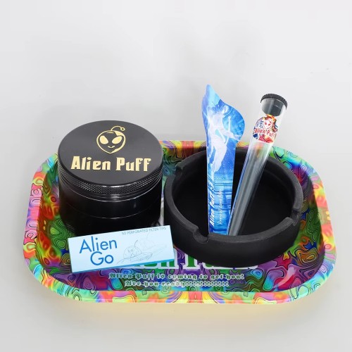 Portable Custom Logo Wholesale Smoking Kit Smoking Rolling Tray Herb Grinder Accessories Smoking Set