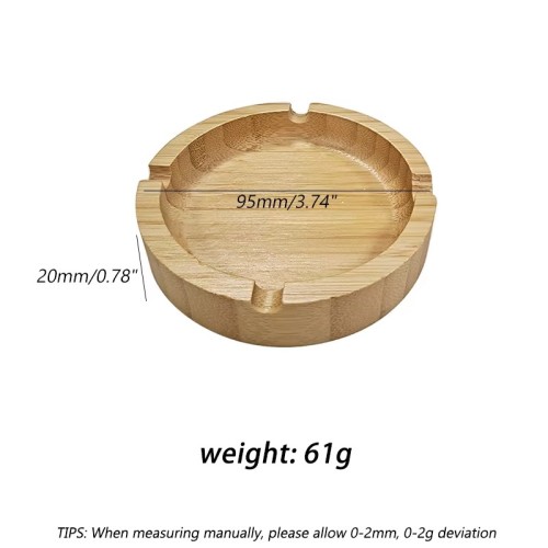 Circular Wooden Ashtrays with Silicone Spots for Tobacco Shops